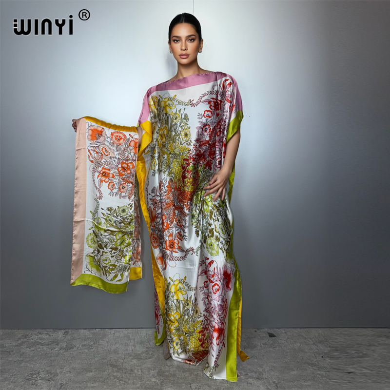 WINYI サマーボヘミアンアフリカンドレス 女性用アバヤ  - Boho Summer Beach Maxi Dress のレビューと価格