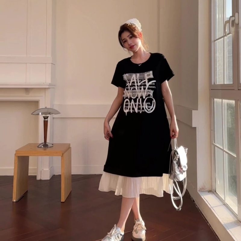 新しい 2026 夏の女性の T シャツドレスルーズ韓国スタ - Korean Style A Line Shirt Dress のレビューと価格