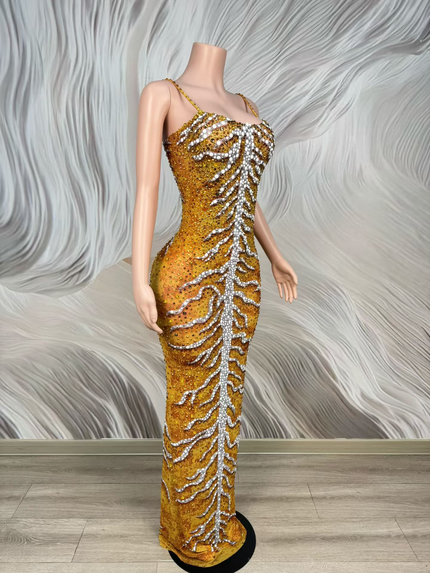 ラグジュアリーラインストーン キラキラ スパンデックス エレ - Sparkly Rhinestone Club Party Dress のレビューと価格