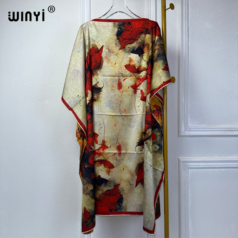 Winyi-女性の自由奔放に生きるプリントのエレガントなビー - Boho Summer Beach Maxi Dress のレビューと価格