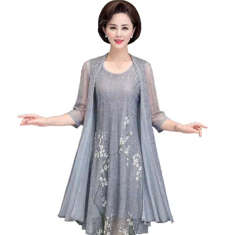 女性用2ピースコットンサマードレス,カーディガンセット,3x - French Vintage Floral Midi Dress のレビューと価格